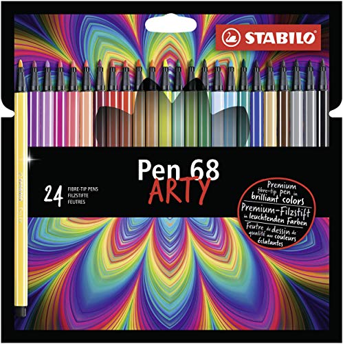 Caixa 24 Canetas Fineliner Stabilo Boss Original Stabilo - Marcadores - 24 canetas, fina-liner, ponta fibra, cores vivas