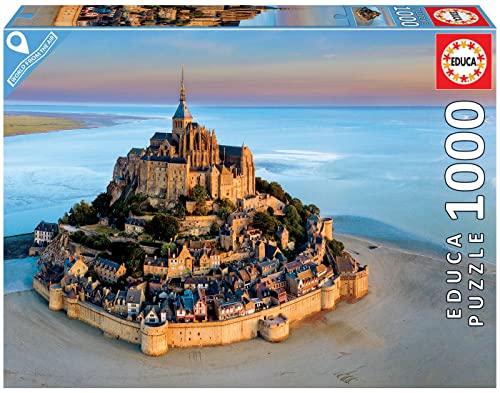 Puzzle EDUCA Mont-Saint-Michel (Idade Mínima: 12 Anos - 1000 Peças) EDUCA - Quebra-cabeças - mont saint michel, 1000 peças, cartão, 12 anos