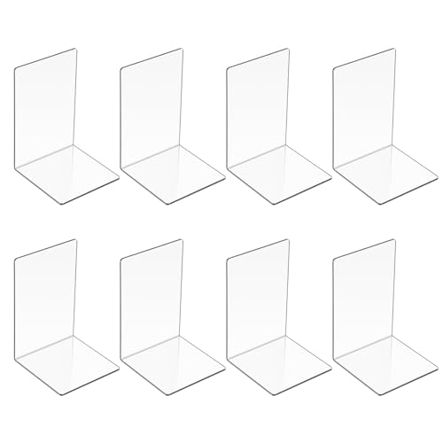 Suporte Livro MUMDOYAL 8 Peças Transparente MumdoYAL - Suportes de livros - 8 peças, transparente, suporte livros