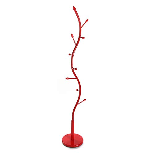 Cabide SWINDON COBRA (Vermelho - Aço - 32 x 32 x 185 cm) VERSA - Cabides para casacos e chapéus - vermelho, aço, 185x32x32 cm, resistente