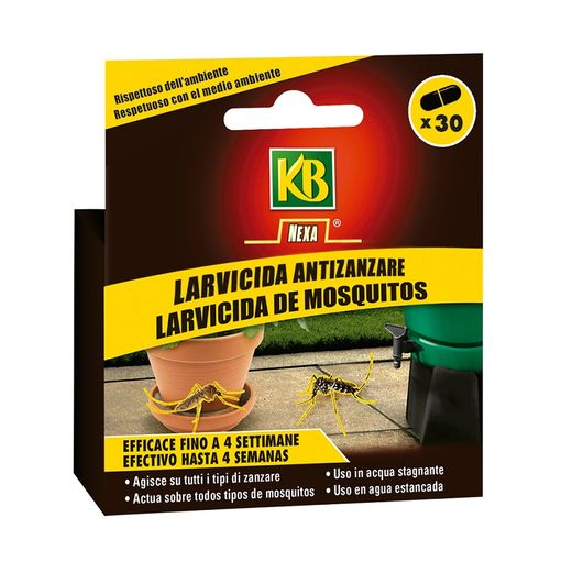 Larvicida de Mosquitos KB NEXA (30 cápsulas) KB - Pesticidas - larvicida, mosquitos, 30 cápsulas