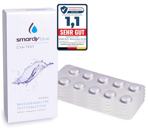Teste de Água Sílica (Cya) 50 Unidades SMARDY Water-i.d. GmbH - Acessórios para piscina e spa - Cya, 50 unidades, precisão, fácil uso