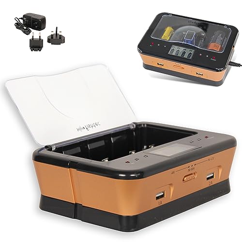 Carregador de Bateria FishTec 4x AA/AAA/C/D FISHTEC - Carregadores de bateria de uso geral - carregador, bateria, 4x aa, AAA, c, D