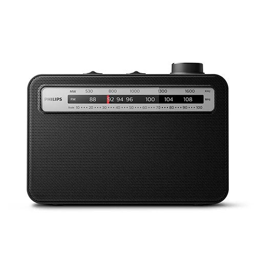 Rádio PHILIPS TAR2506 (Preto - Analógico - FM/MW - Pilhas) Philips - Radios - analógico, fm/mw, pilhas, preto