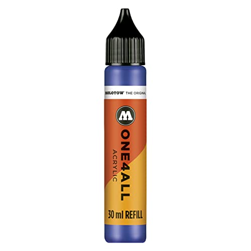Tinteiro MOLLOTOW One4All Azul Real (204) MOLOTOW - Recargas de tinta para marcadores e marcadores fluorescentes - 30ml, azul real, base acrílica, não tóxico