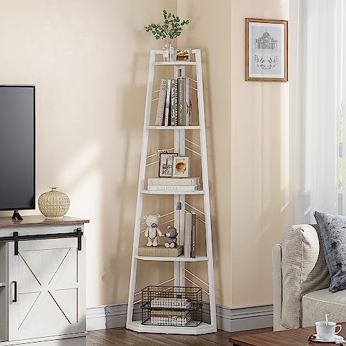 Estante YITAHOME Industrial (Branco - 56.5x31x167 cm) YITAHOME - Estantes e prateleiras de pé - 74,8 kg, aglomerado, ferro, 35x35x160 cm