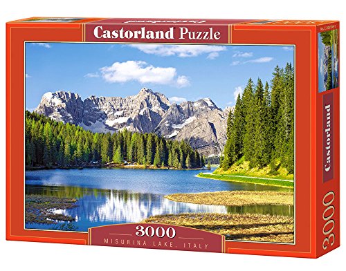 Puzzle 2D CASTORLAND Misurina lake, Italy (3000 pcs) Castorland - Quebra-cabeças de encaixar - puzzle, castorland, misurina lake, italy, mapa geográfico, caixa