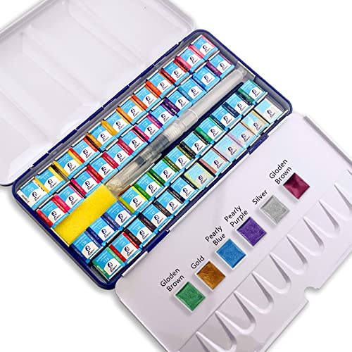 Conjunto de Aquarelas REVLON Colorstay (48 Cores) rokrist - Tinta - 48 cores, 6 cores metálicas, aquarela, transparentes