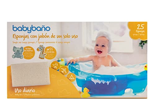 Esponja para o corpo bebe 25 uds (Recondicionado Como Novo) Jalsosa - Esponjas de banho e buchas - esponja, corpo, bebé, recondicionado