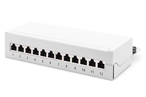 Painel de conexões DIGITUS DN-91612SD-EA-G Digitus - Painéis de conexão - 12 portas, rj-45, cinzento, plug & play