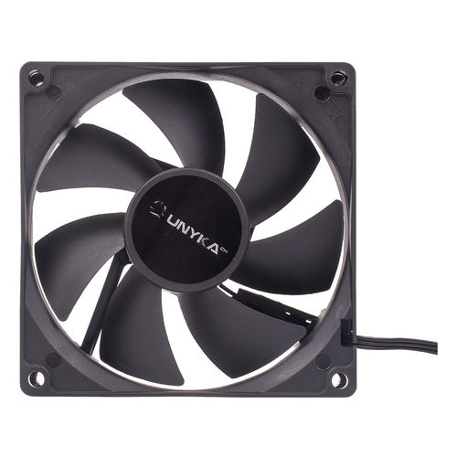 Ventoinha UNYKACH 51789 (Com fios - 12 cm - Preto) UNYKA - Peças de refrigeração de sistema de computador - 1,2 cm, preto, 1 ventilador, 2000 rpm, 19 db