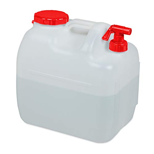 Garrafa de Água com Boca de Rosca e Tampa Relaxdays | 23 L Relaxdays - Roupa de cama - 23L, boca de rosca, tampa, proteção contra água