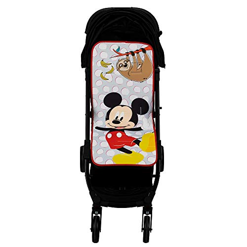Almofada para Cadeira de Passeio INTERBABY Mickey Mouse Cinzento Interbaby - Forros e sacos de transporte para bebês - cadeira de passeio, almofada, mickey mouse, cinzento