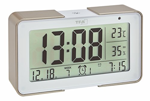 Despertador TFA-DOSTMANN 60.2540.53 (Branco) TFA - Relógios despertadores - alarme duplo, radio-relógio, temperatura, humidade