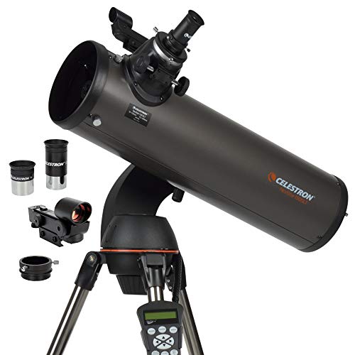 Telescópio CELESTRON Nexstar 130SLT Azul Celestron - Telescópios - telescópio, celestron, nexstar 130slt, azul, refrator, objetivo, distância focal, montagem equatorial, motorizado, software, computador