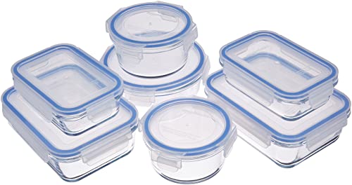 Conjunto de recipientes para comida CLOEN HS0301 | Transparente Amazon Basics - Recipientes de armazenamento de alimentos - transparente, plástico, 4 peças