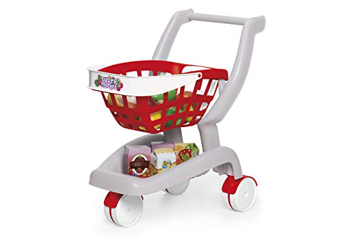Carrinho de compras CHICOS com acessórios Chicos - Brincar de faz de conta com compras e mercearia - corrediça, escova de gelo, dobrável, transportável