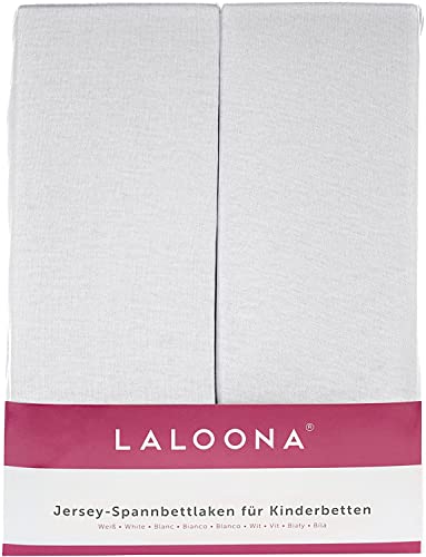 Conjunto de Lençóis LA LOONA 2 Unidades (Branco) LaLoona baby bedding - Roupa de cama e cama - 2 unidades, branco, macio, lavável