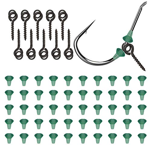 Gancho para Carpa com 10 Parafusos (Recondicionado Como Novo) YUEYUAN - Anzóis de pesca - caucho, metal, 10 parafusos, topes de gancho