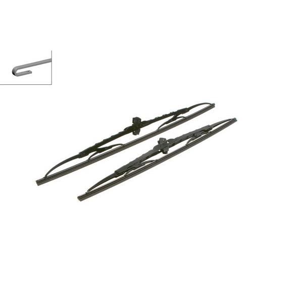 Conjunto de 2 Escovas Limpa Para-Brisas BOSCH 5333397118405 Bosch - Peças e acessórios para janelas de veículos automotores - limpador, para-brisa, plástico