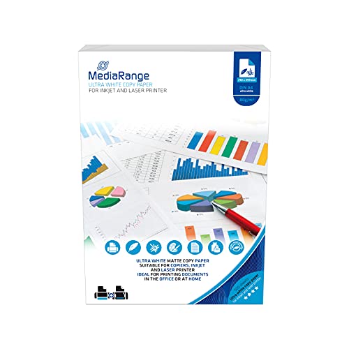 Papel de Impressão MEDIA RANGE MRINK110 MediaRange - Papel de impressora e copiadora - 80 g/m², a4, 500 folhas, laser, inkjet
