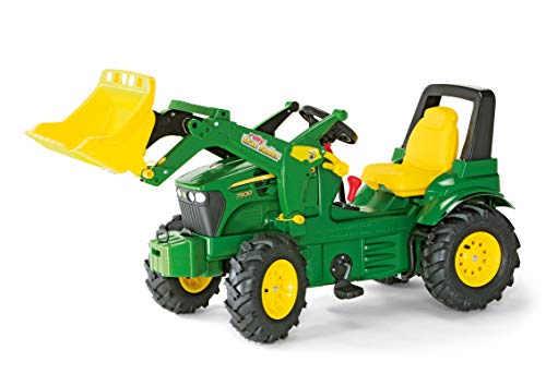 Trator ROLLY SCHNEIDER Novus 71 012 6 J. Deere Rolly Toys - Veículos de empurrar e pedalar - pedais, volante, suspensao dianteira, rodas de aco