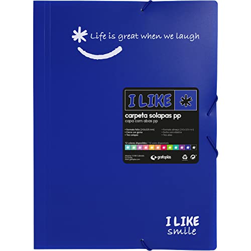 Pasta GRAFOPLAS com Elásticos (Azul - A4) Grafoplas del Noroeste,S.A. - Pastas e capas de relatório - polipropileno, semirrígida, fecho com elástico, a4