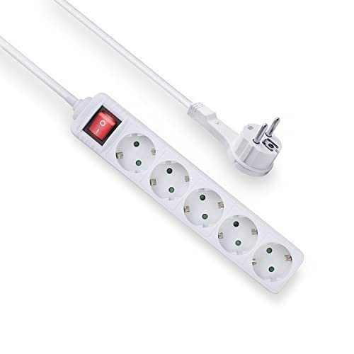 Extensão Elétrica ACT (5 Tomadas - Tipo F - 1.5 m) ACT - Fios e cabos elétricos - 5 tomadas, tipo f, 1.5m
