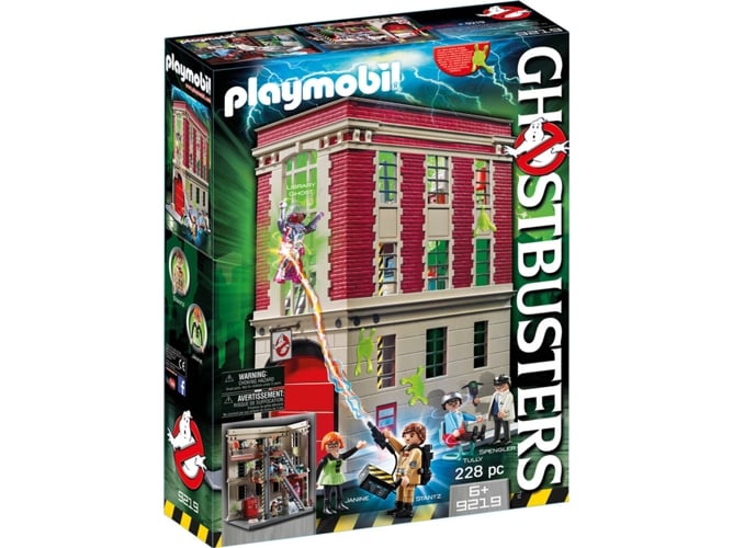 Playmobil 9219 Caça Fantasmas (Idade Mínima Recomendada: 5 anos) PLAYMOBIL - Conjuntos de brinquedos - ghostbusters, quartel-general, acessórios, funcionalidades