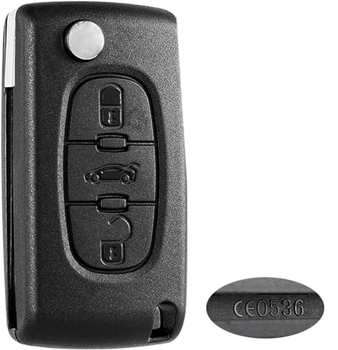 Capa com Comando para Chaveiro Citroën C2/C3/C4/C5/C6/C8/Peugeot 207/307/407/408 CABLEPELADO - Segurança e proteção para veículos - chaveiro, Citroën C2/C3/C4/C5/C6/C8, Peugeot 207/307/407/408