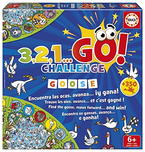 Jogo Educa 3.2.1 Go Challenge Oca Dónde están las ocas Educa Borrás - Jogos - educacional, 3-4 jogadores, 6%, 30 minutos