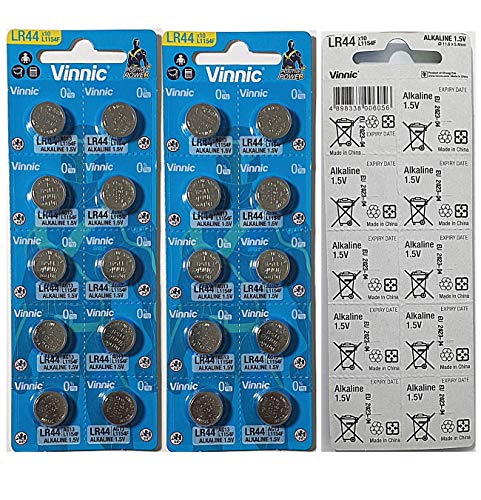 Pilha Recarregável AG13 LR44 L1154 F 1.5V Vinnic - Baterias de uso geral - 1.5v, aa, alcalino, 120 mAh