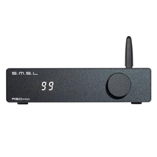 Amplificador S.M.S.L A50 Pro (Sistema Hi Fi) S.M.S.L - Amplificadores de áudio - 10 pontos crossover, volume ajustável, sistema 2.1