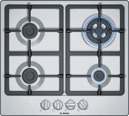 Placa de Gás BOSCH PGH6B5B90 (Gás Butano-Propano - 58.2 cm - Inox) Bosch - Cooktops - gás butano, propano, inox