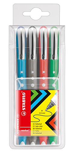 Caneta de Tinta Permanente STABILO Worker Colorful Stabilo - Canetas - caneta, tinta permanente, stabilo worker colorful, quatro cores vivas