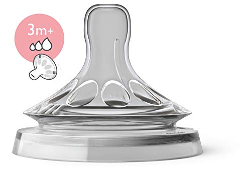 Tetina PHILIPS AVENT Tetina Natural Flow PHILIPS AVENT - Bicos e forros para mamadeiras de bebê - seis formas, fluído variável, larga como seio