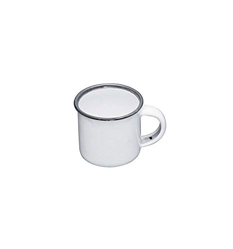 Caneca de Esmalte LIVING NOSTALGIA Kitchen Craft LNENMUG5 - Pequeno - Branco Kitchen Craft - Copos e canecas - esmaltada, pequeno, branco, aço forte