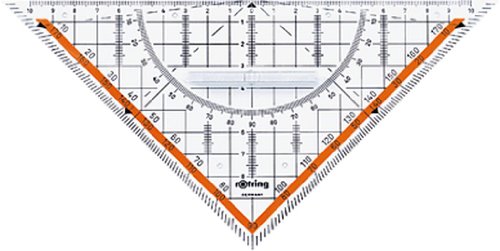 Caixa de Ferramentas ROTRING Geo Trio S0903950 Rotring - Instrumentos de escrita e desenho - caixa ferramentas, rotrring geo trio, projeto artístico, régua 250mm, régua central, régua hipotenusa