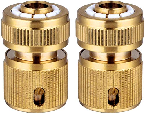 Conector de Mangueira Hidrogarden Latão 2 Peças CT - Acessórios e válvulas para mangueira de jardim - 2 peças, latão, conector rápido, 1/2
