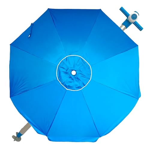 Guarda-Sol de Jardim Outsunny com Base Grande Ø240 cm | Protecção UV50 | Antivento até 35 km/h Pincho - Guarda-sóis e toldos de exterior - guarda-sol, jardim, outsunny, base grande, proteção uv50, antivento