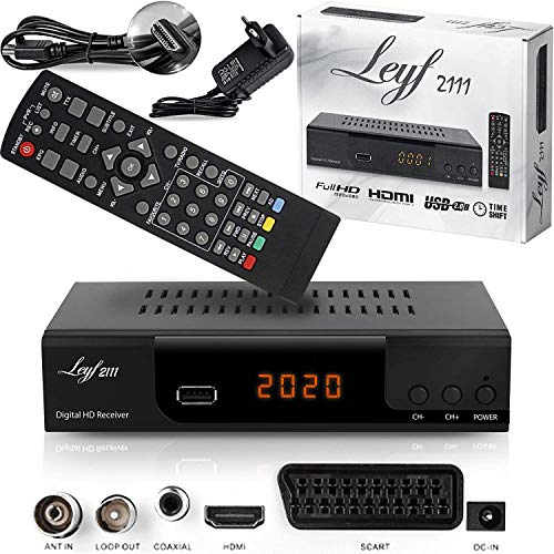 Recetor de TV HD-LINE LEYF2111C (Full HD - DVB-C - Preto) hd-line - Cabos - full hd, dvb-c, preto, ethernet lan