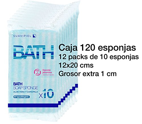 Caixa com 120 Esponjas Desidratantes Extra Suavipiel - Banho e corpo - 120 esponjas, desidratantes, extra