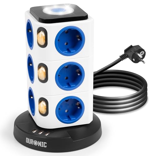 Extensão Elétrica DURONIC ET12L (3 Tomadas) Duronic - Fios e cabos elétricos - 3 tomadas, 3680 w, 18 m, 230 v