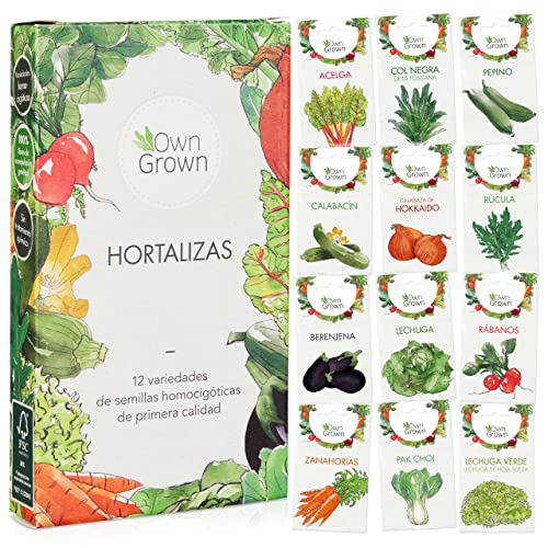 Kit Sementes de Vegetais OWN GROWN (12 variedades) OwnGrown - Sementes - 12 variedades, legumes, premium, presente