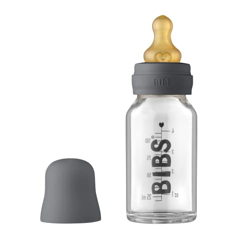 Garrafa de vidro para bebidas BIBS 110ml (0-6 meses) Bibs - Biberões - 110ml, anti-cólicas, vidro, 0-6 meses