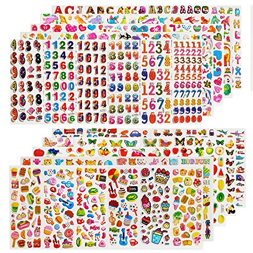 Autocolantes Adesivos 3D (1800+) 60 Folhas CNYMANY - Materiais de arte e artesanato - autocolantes, adesivos 3d, 1800, 60 folhas