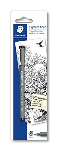 Marcador STAEDTLER 308 Preto (Pincel - 1 Un) Staedtler - Marcadores e marcadores de texto - ponta metálica, tinta pigmentada, 0,4 mm, preto