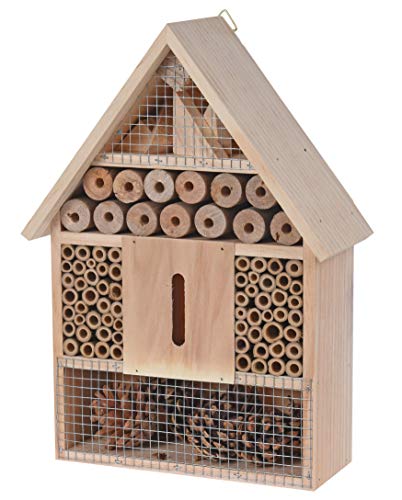 Hôtel pour Insectes (Accessoire de Jardin) Spetebo - Casas para cães - insectos, madeira natural, exterior, 30x22x9 cm