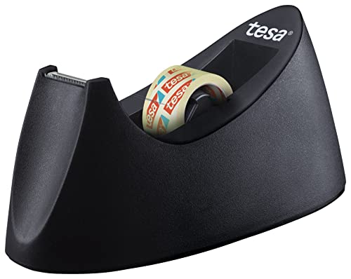Porta Rolos TESA Plástico Easy Cut Curve Preto TESA - Dispensadores de fita - preto, plástico, easy cut