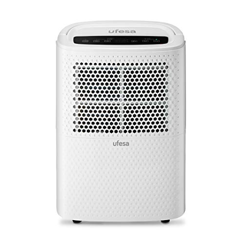 Desumidificador UFESA DH5010 (Capacidade de extração: 10 L/dia) Ufesa - Desumidificadores - 10 l/dia, temporizador 24h, secagem roupa, anti-gelo, sensor humidade